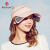 女性の夏の紫外線対策薄速乾アウトドアスポーツ空頂テニス帽雪色調節可能（55-59 cmヘッドカバー適用）