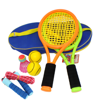 子供用ラケット類のおもちゃです。子供用ラケット小学生3-12歳アウトドアスポーツセットの大きなラケット+縄跳び（スポーツセット）