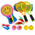 子供用のラケット類のおもちゃです。子供用のテニスラケット小学生3-12歳の野外スポーツセット2本の43 cm大ラケット+6球+リュックサック