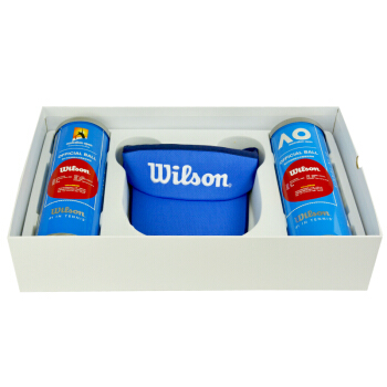 Wilon（Wilson）Tenisオーストラリアネットの礼箱テニス2杯10980试合テニス+テニス帽プレゼントセット