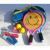子供のラッケトはラケット類のおもちゃです。子供用ラケット小学生3-12歳アウトドアスポーツセット2本の38 cm笑顔ラケット+6球+リュックサック
