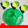 厚いトレーニングマシン緑+フック+黒い2つのボール